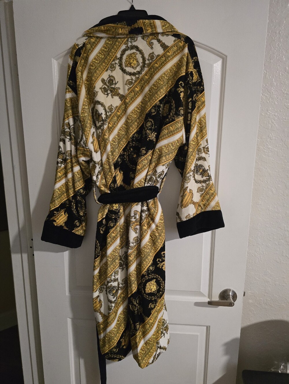 Versace Baroque Black, White & Gold Bath robe